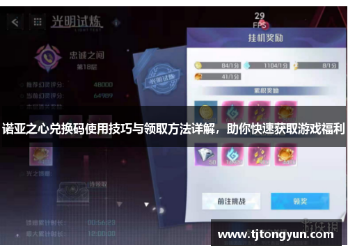 诺亚之心兑换码使用技巧与领取方法详解，助你快速获取游戏福利