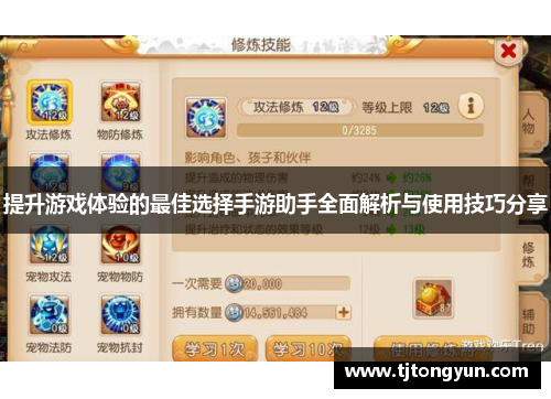 提升游戏体验的最佳选择手游助手全面解析与使用技巧分享